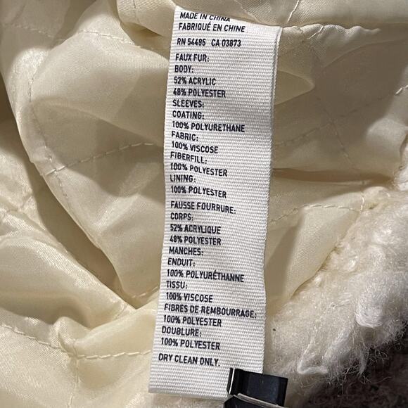 American Eagle Jacket Sherpa Faux Leather Teddy Streetwear Moto Cozy Y2K Small - Picture 4 of 6